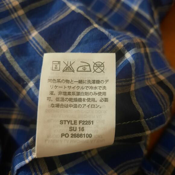 J. Crew Womens Blue Ocean Plaid Long Sleeve Popover Top Size 14 - Picture 5 of 6